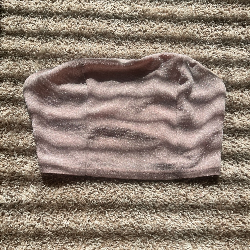Sparkly Pink Going Out Tube Top